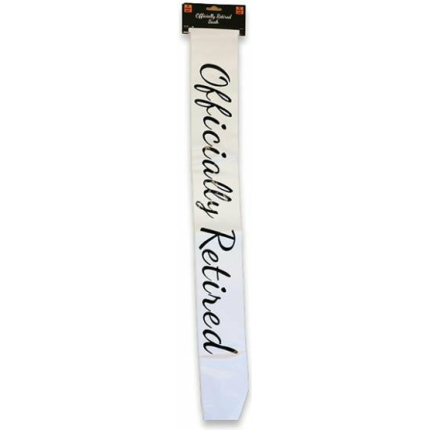 Officially Retired Sash - White