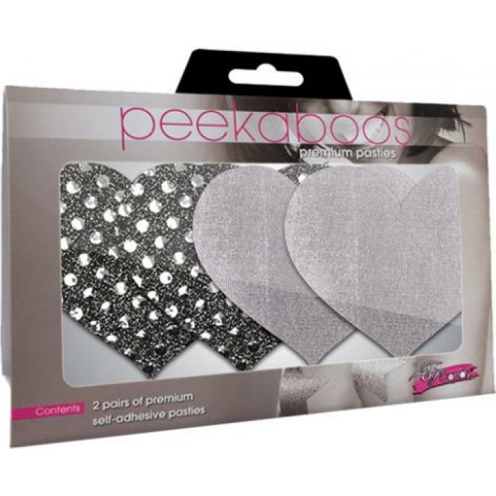 Dark Angel Hearts Pasties Silver - Image 2