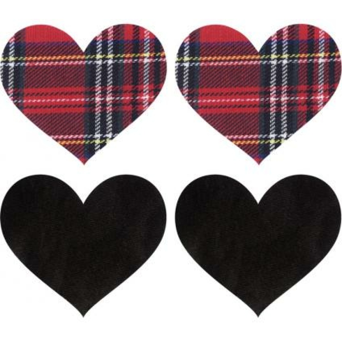 Peekaboos Schoolgirl Hearts Pasties O/S - Image 1