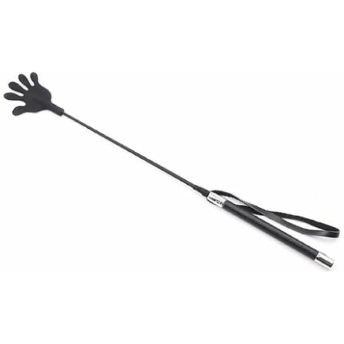 Plesur 22" Hand Shaped Silicone Crop - Black - Image 1