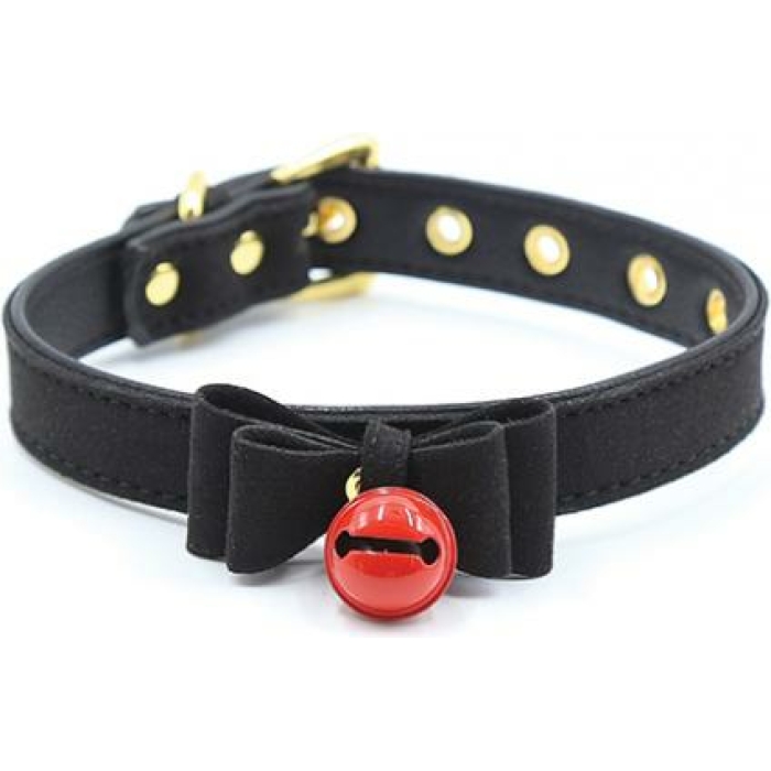 Plesur Cat Bell Bow Tie Collar - Black - Image 1