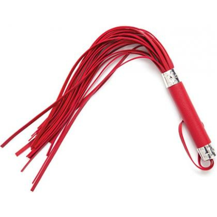 Plesur 18" Vegan Leather Flogger - Red - Image 1