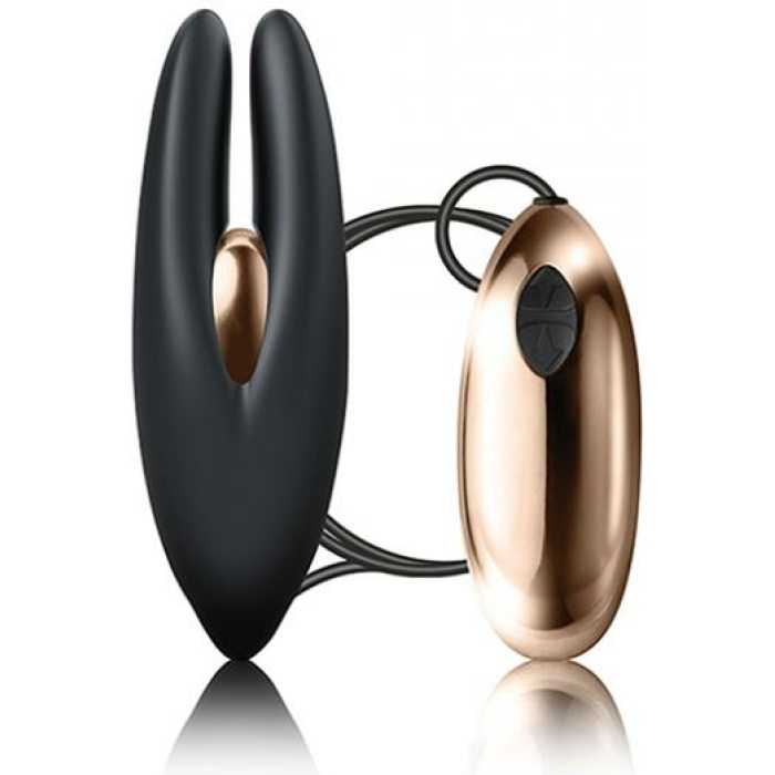 Rocks Off Mimosa Clitoral Vibrator Black Rose Gold - Image 1
