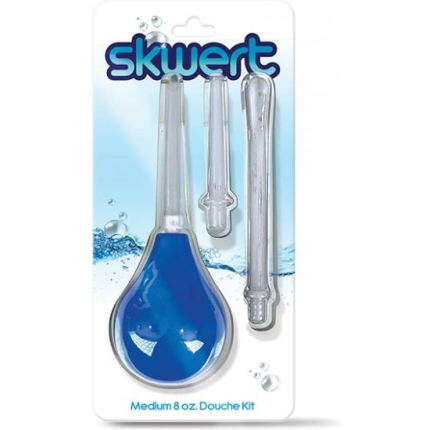 Skwert Enema Bulb W/3 Wands - 8 Oz