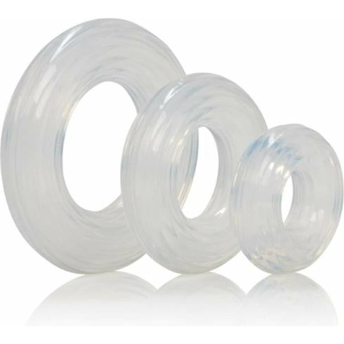 Premium Silicone Ring Set Clear Pack Of 3 - Image 1