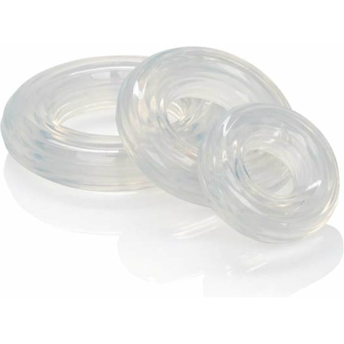 Premium Silicone Ring Set Clear Pack Of 3 - Image 2