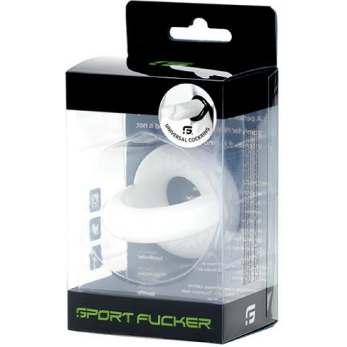 Sport Fucker Universal Cockring - White - Image 1