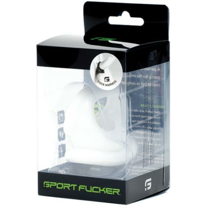 Sport Fucker Cock Harness - White - Image 1