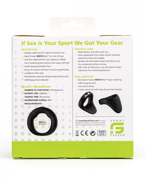 Sport F*cker Motovibe Apex Vibrating Cock Ring Black - Image 3