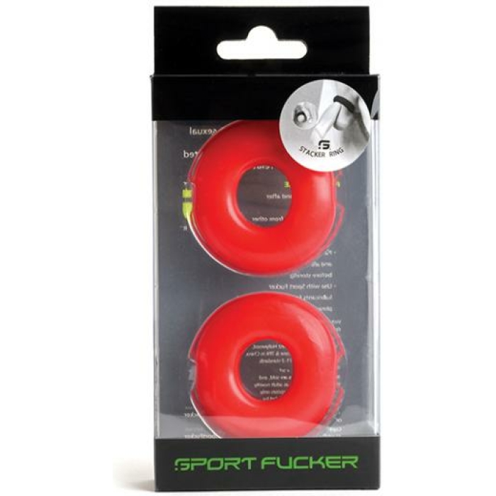 Sport Fucker Stacker Rings - Red - Image 1