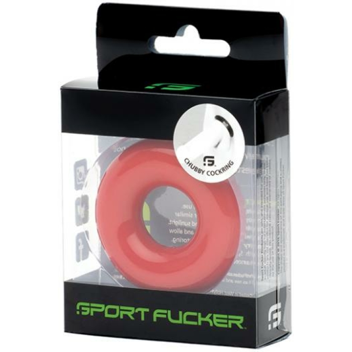 Sport Fucker Chubby Cockring - Red - Image 1