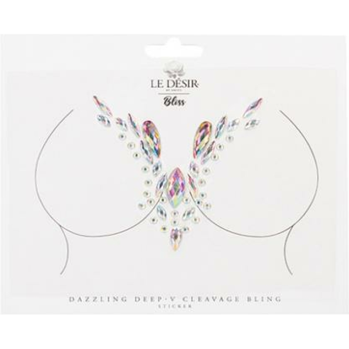 Shots Bliss Dazzling V Cleavage Bling Sticker O/s - Image 1
