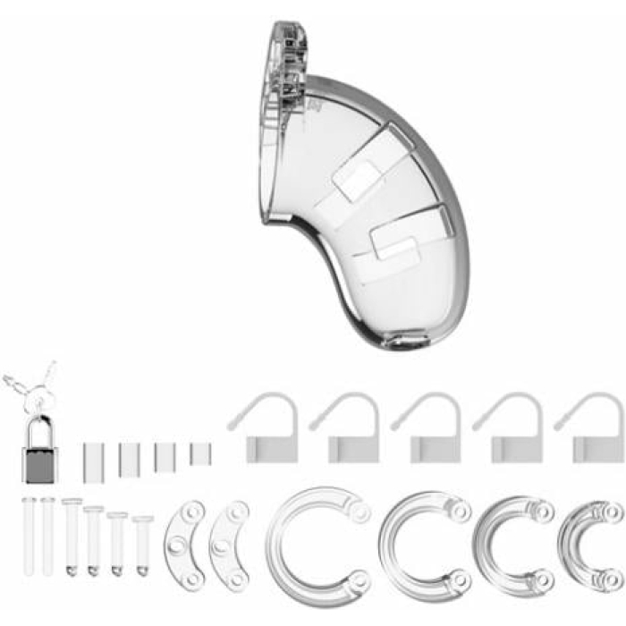 Mancage Chastity 3.5 inches Cock Cage Model 1 Clear - Image 2