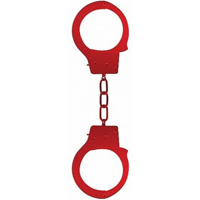 Ouch Beginners Handcuffs Metal Red - Image 1