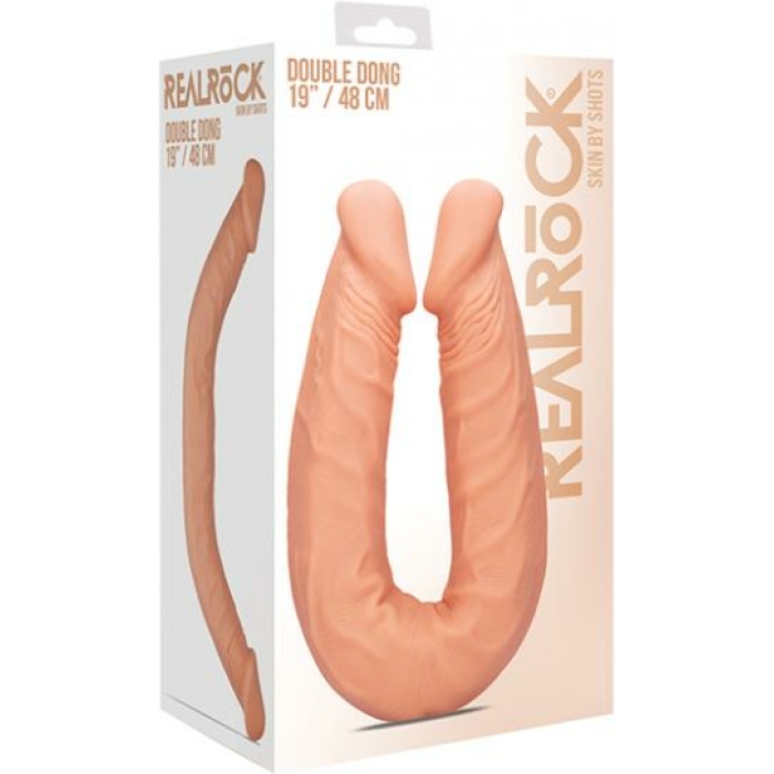 Shots Realrock 18" Double Dong - Flesh - Image 1