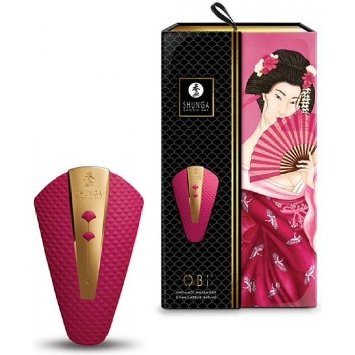 Shunga Obi Intimate Massager - Raspberry - Image 1