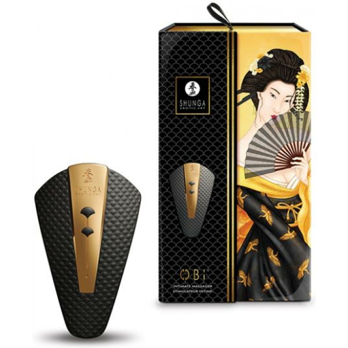 Shunga Obi Intimate Massager - Black - Image 1