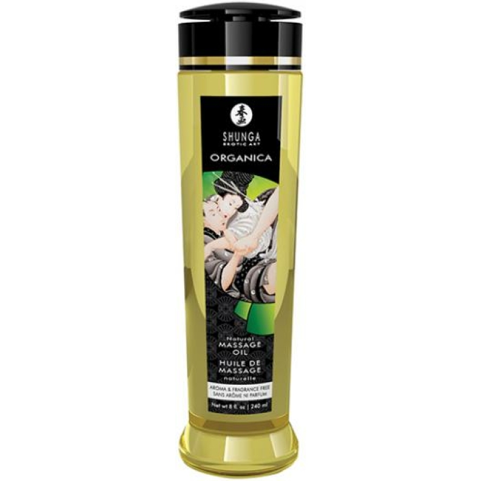 Shunga Organica Kissable Massage Oil - 8 Oz Natural - Image 1