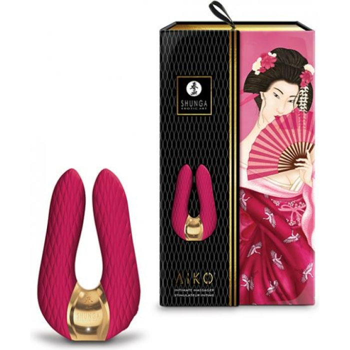 Shunga Aiko Intimate Massager - Raspberry - Image 1