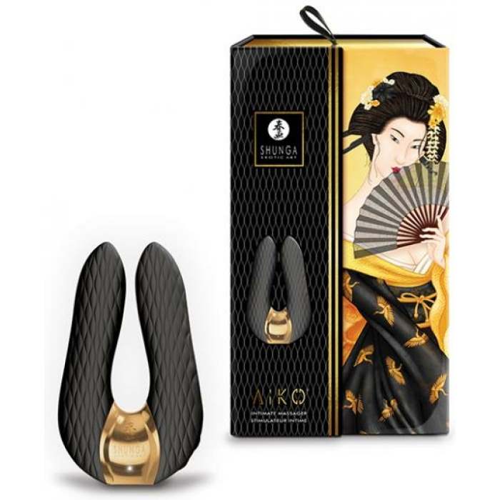 Shunga Aiko Intimate Massager - Black - Image 1