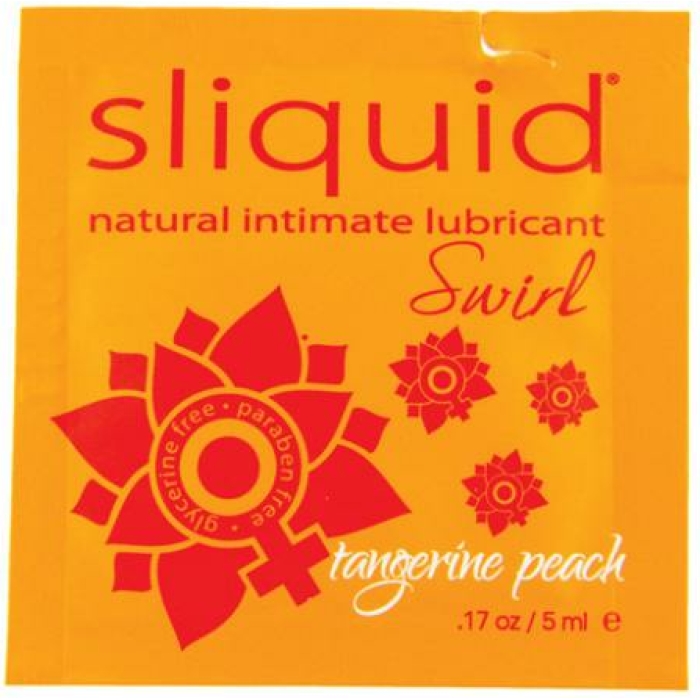 Sliquid Naturals Swirl Lubricant Pillow - .17 Oz Peach - Image 1