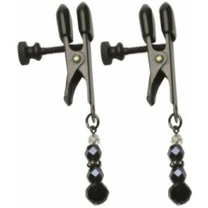 Black Beaded Clamps - Adjustable Broad Tip - Image 1
