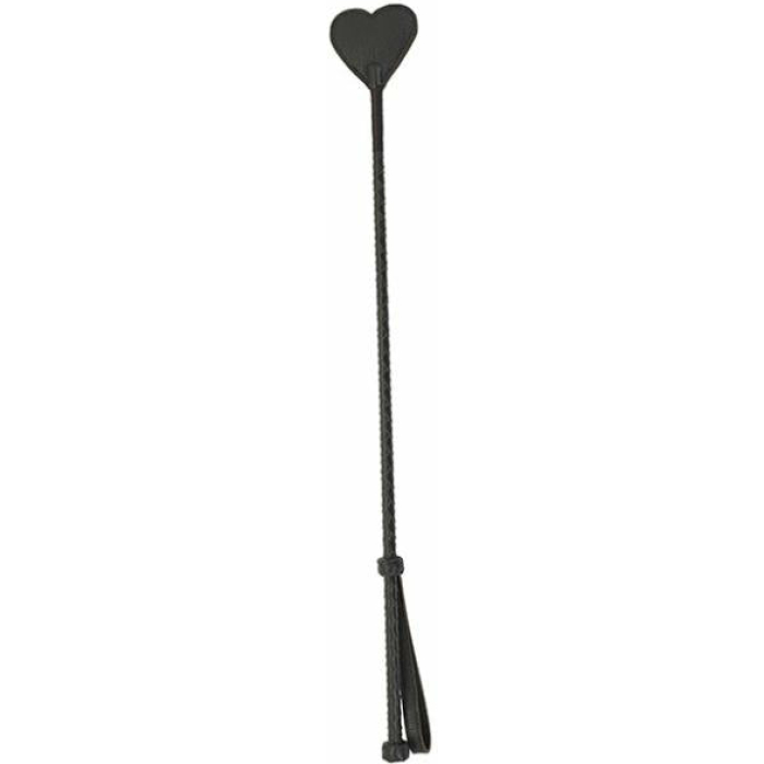 Spartacus Heart Riding Crop Brown Leather - Image 1