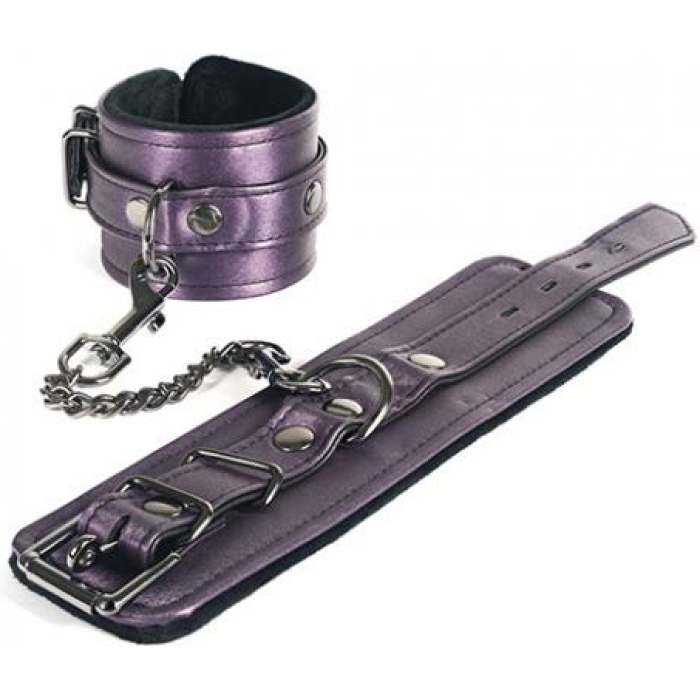 Spartacus Galaxy Legend Faux Leather Ankle Restraints Purple - Image 1