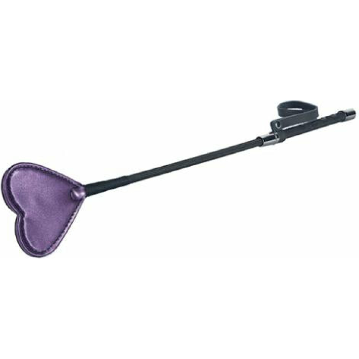 Spartacus Galaxy Legend Faux Leather Riding Crop Heart Purple - Image 1