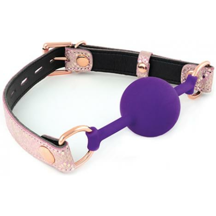 Spartacus Silicone Gag Leather Microfiber Lining Pink - Image 1