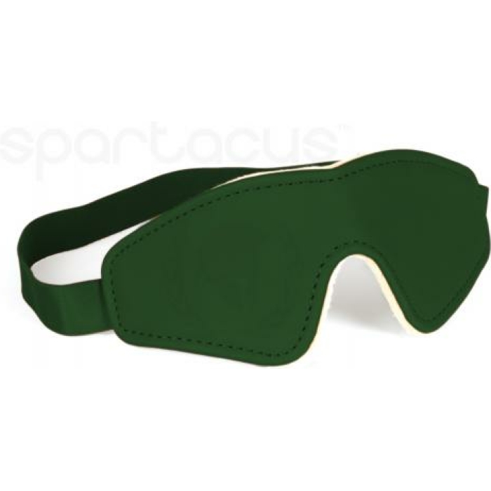 Spartacus Pu Blindfold W/plush Lining - Green - Image 1