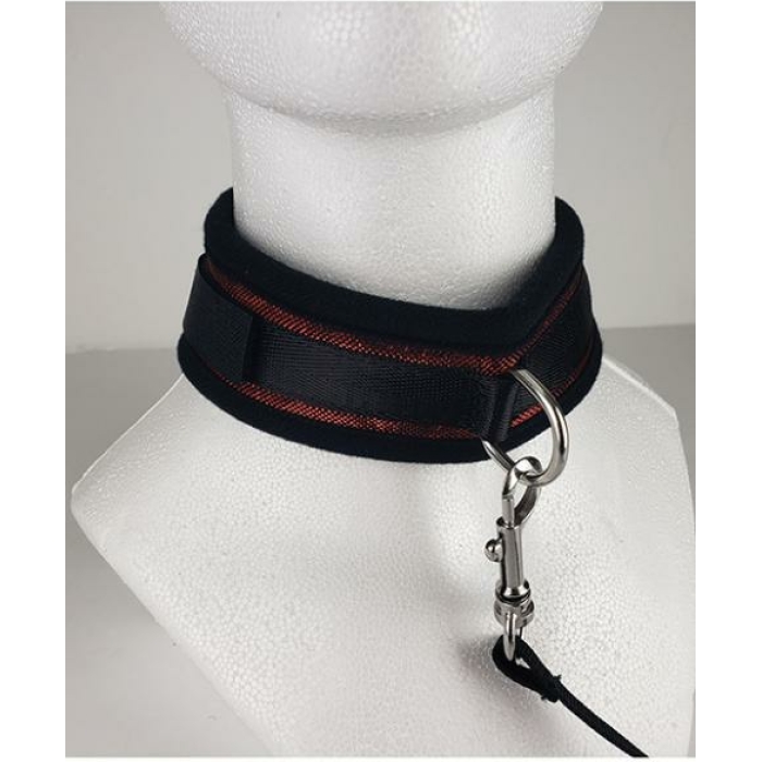 Spartacus Collar & Leash - Neoprene Red - Image 1