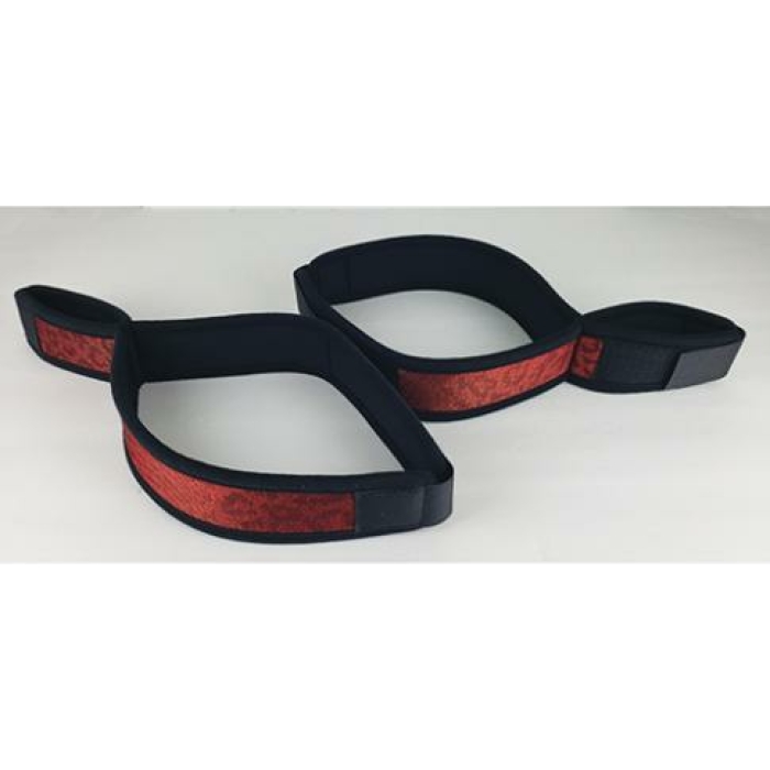 Spartacus Wrist To Thigh Cuffs - Neoprene Red - Image 1