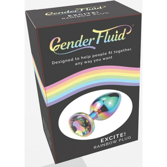 Gender Fluid Excite! Plug - Rainbow - Image 1
