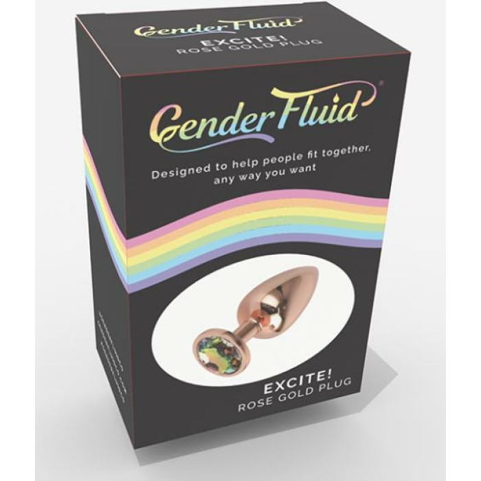 Gender Fluid Excite! Plug - Rose Gold - Image 1