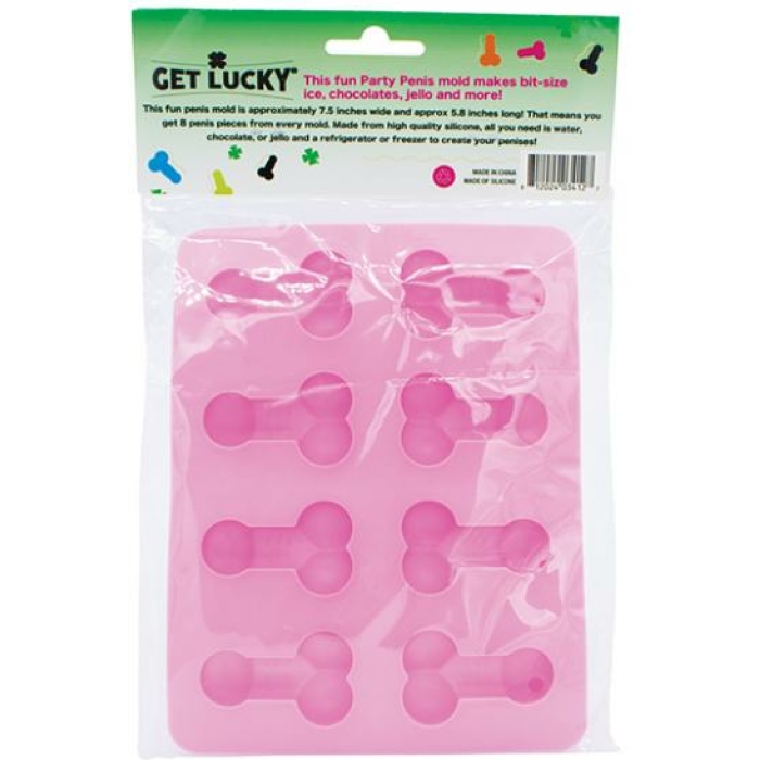 Get Lucky Penis Party Chocolate / Ice Tray - Pink - Image 1