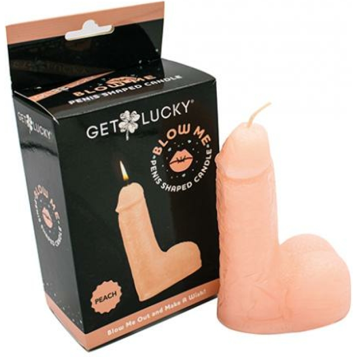 Get Lucky 5" Blow Me Penis Candle - Peach - Image 1