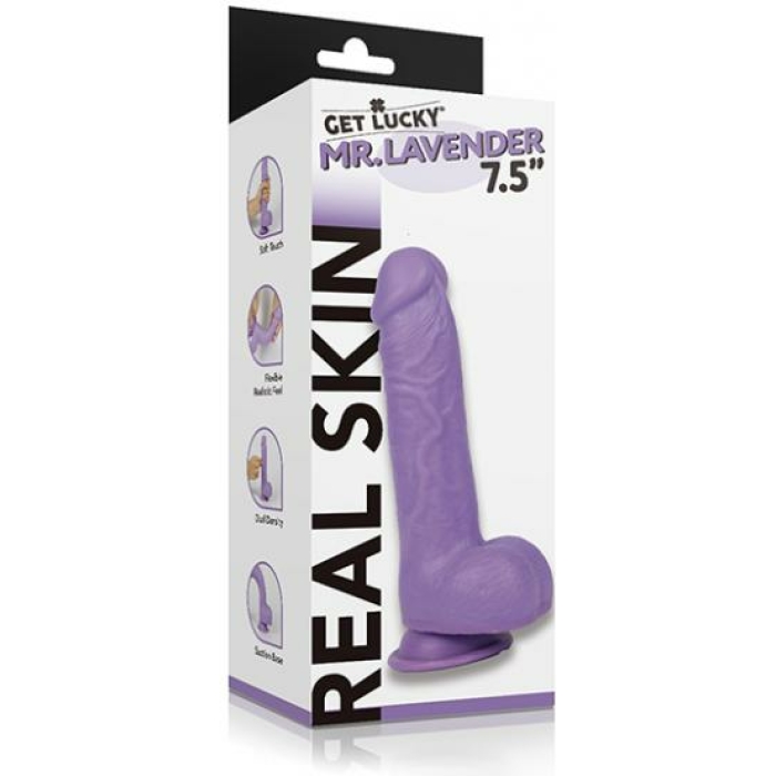 Get Lucky Mr. Lavender 7.5" Dual Layer Dong - Image 1