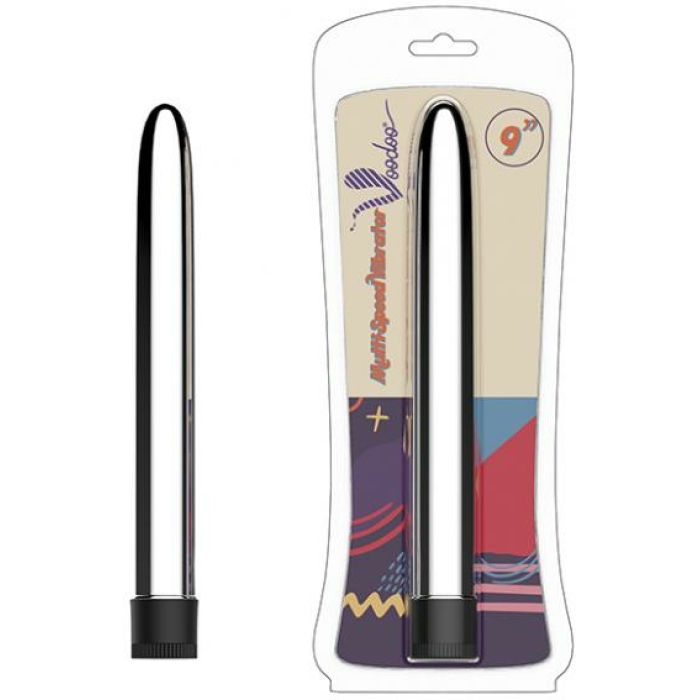 Voodoo 9" Multi Speed Vibrator - Silver - Image 1