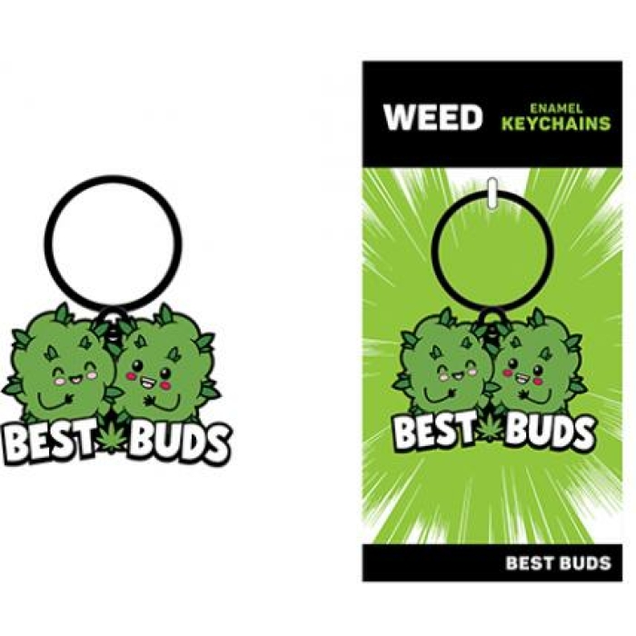 Wood Rocket Weed Best Buds Keychain - Green - Image 1