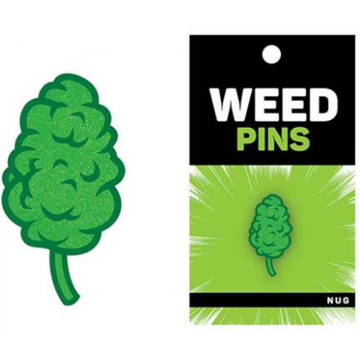 Wood Rocket Weed Nug Pin - Green - Image 1