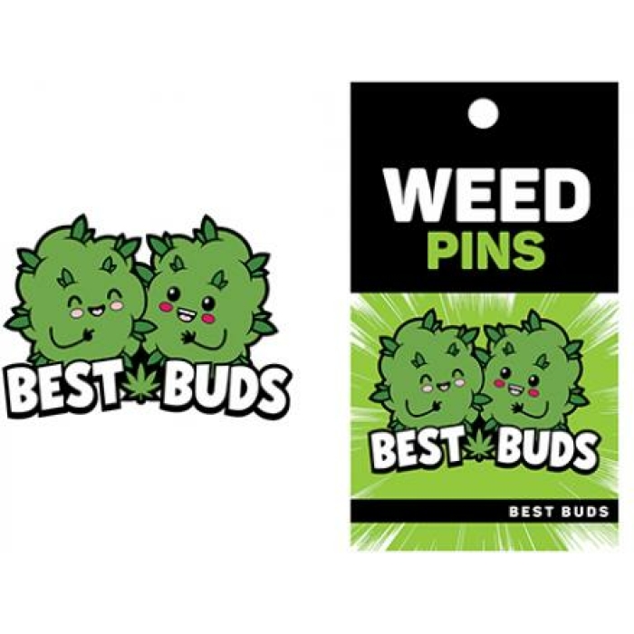 Wood Rocket Weed Best Buds Pin - Green - Image 1