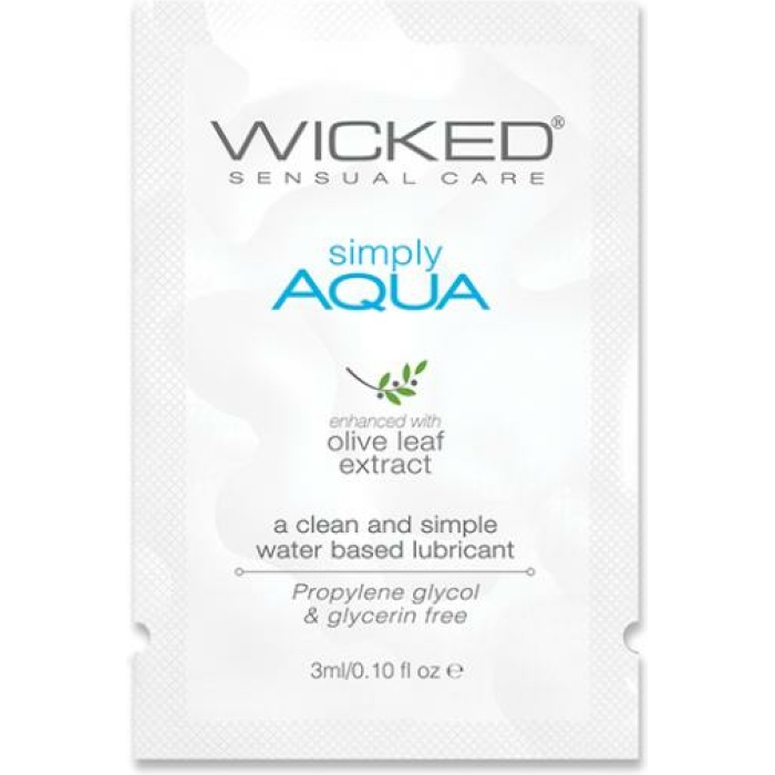 Wicked Sensual Care Simply Aqua Water Based Lubricant  - .1 Oz - Image 1