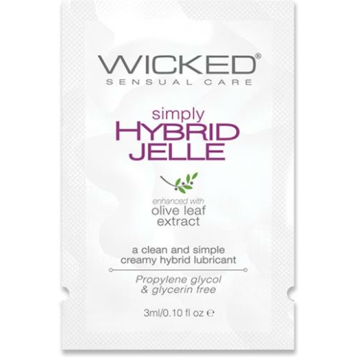 Wicked Sensual Care Simply Hybrid Jelle Lubricant - .1 Oz - Image 1