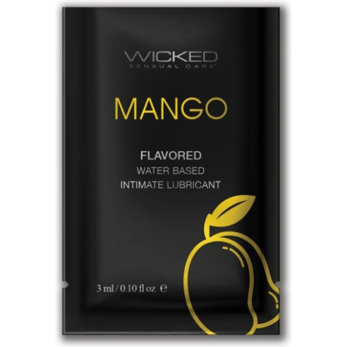 Wicked Sensual Care Water Based Lubricant - .1 Oz Mango - Image 1