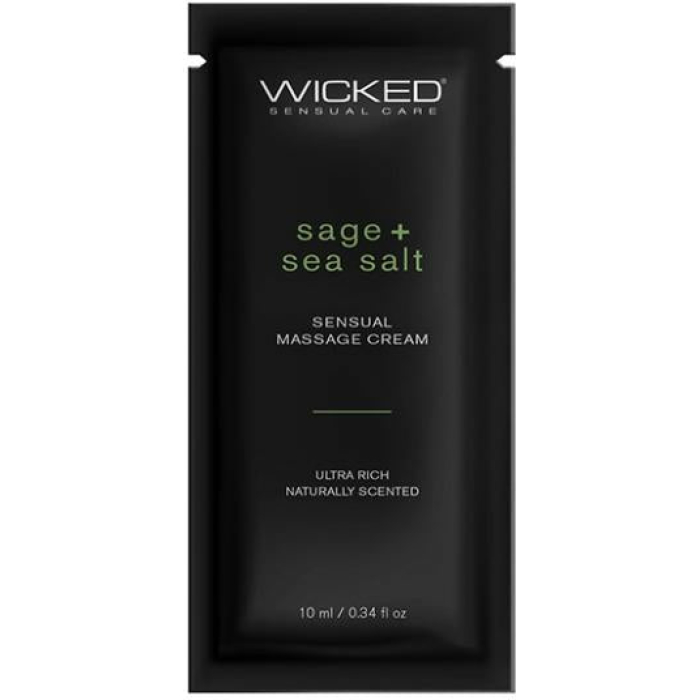 Wicked Sensual Care Sage & Sea Salt Massage Cream  - .34 Oz - Image 1