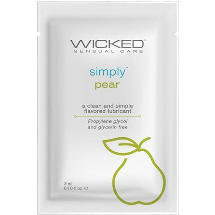 Wicked Sensual Care Simply Water Based Lubricant - .1 Oz Pear - Image 1