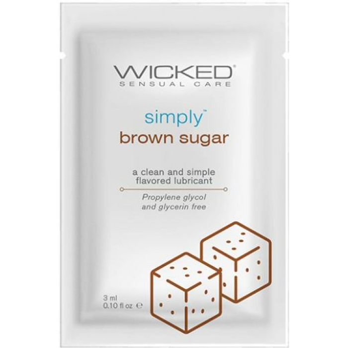 Wicked Sensual Care Simply Water Based Lubricant - .1 Oz Brown Sugar - Image 1