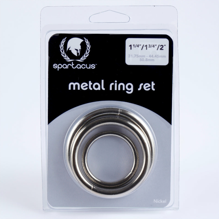 Spartacus Metal Cock Ring Set ( 3 Rings) - Image 3