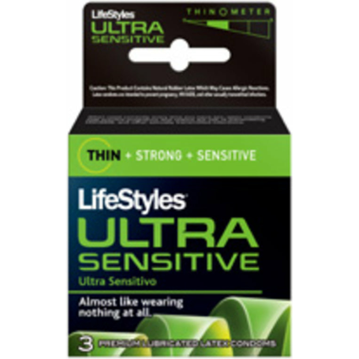 Lifestyles Condom Ultra Sensitive Lubricated 3 Pack - Image 1
